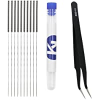 Los mejores  - KeeYees Kit de Limpieza de Boquilla para Impresora 3D- 10pcs 0-4mm Agujas Limpiador de Boquillas de Extrusor con Pinzas…